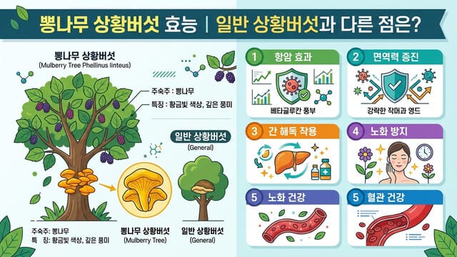 뽕나무 상황버섯 효능|일반 상황버섯과 다른 점은?