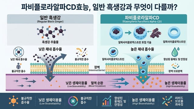파비플로라알파CD효능, 일반 흑생강과 무엇이 다를까?