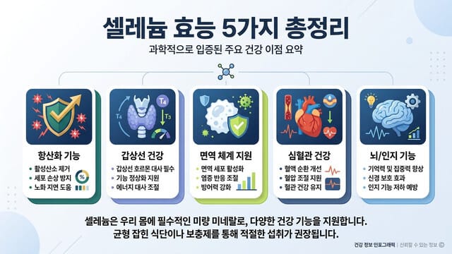 셀레늄 효능 5가지 총정리