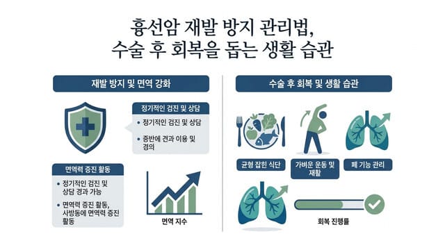흉선암 재발 방지 관리법, 수술 후 회복을 돕는 생활 습관