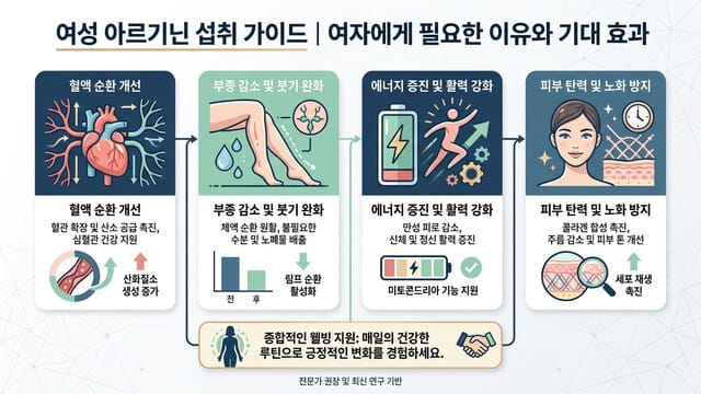 여성 아르기닌 섭취 가이드｜여자에게 필요한 이유와 기대 효과