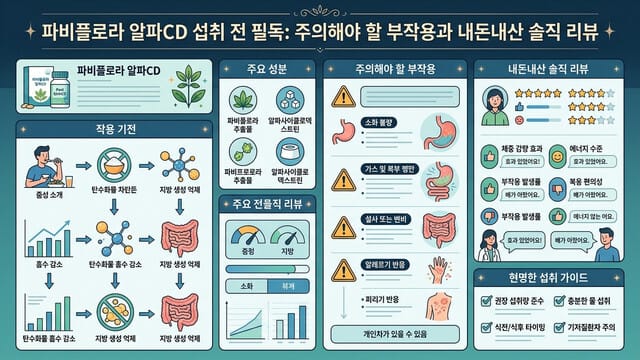 파비플로라 알파CD 섭취 전 필독: 주의해야 할 부작용과 내돈내산 솔직 리뷰