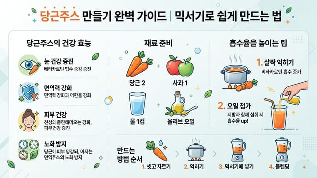 당근주스 만들기 완벽 가이드|믹서기로 쉽게 만드는 법