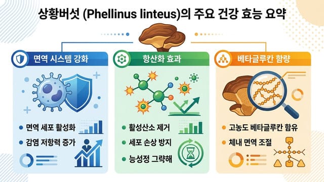 상황버섯 효능 총정리｜면역력·항산화에 좋은 이유
