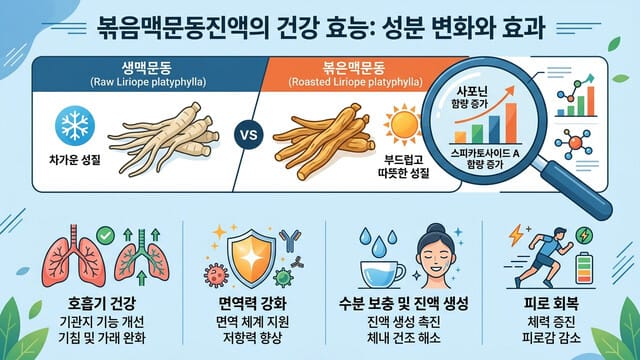 볶음맥문동진액 효능과 영양 성분 분석 (일반 진액과의 차이점)