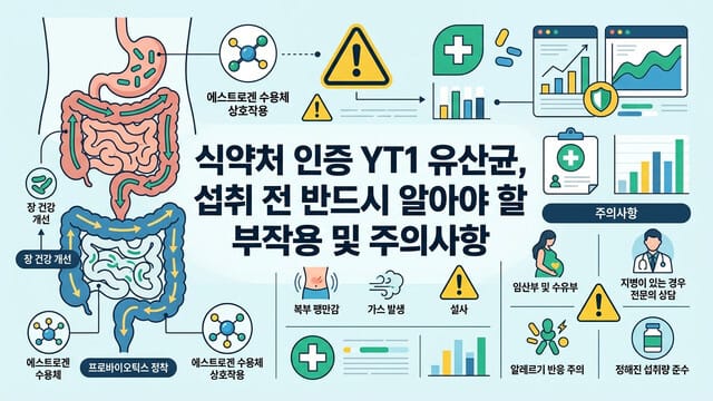 식약처 인증 YT1 유산균, 섭취 전 반드시 알아야 할 부작용 및 주의사항