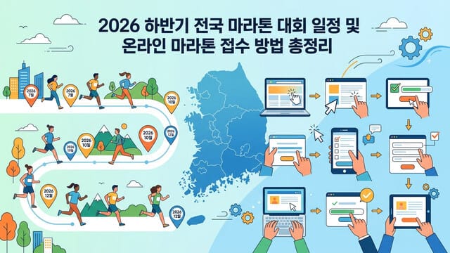 2026 하반기 전국 마라톤 대회 일정 및 온라인 마라톤 접수 방법 총정리