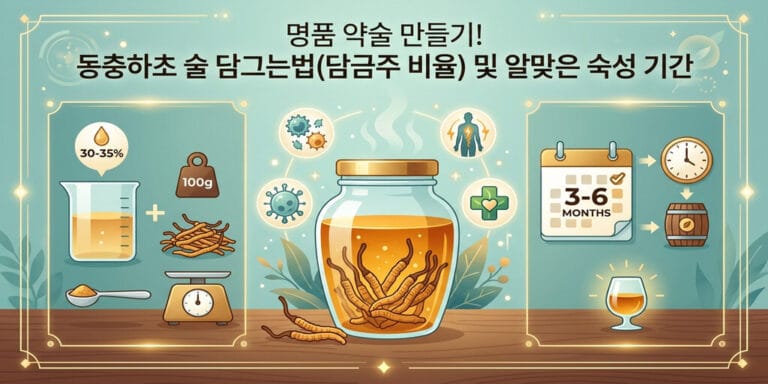 명품 약술 만들기! 동충하초 술 담그는법(담금주 비율) 및 알맞은 숙성 기간