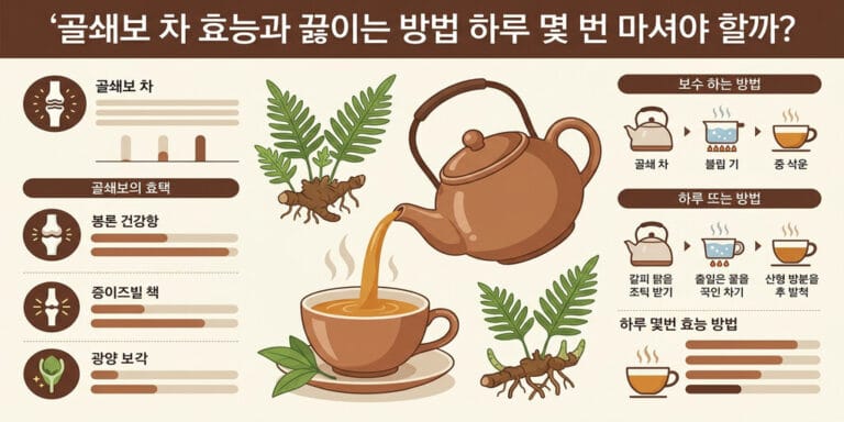 골쇄보 차 효능과 끓이는 방법 하루 몇 번 마셔야 할까?