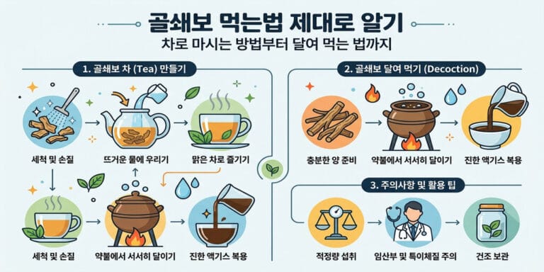 골쇄보 먹는법 제대로 알기 차로 마시는 방법부터 달여 먹는 법까지