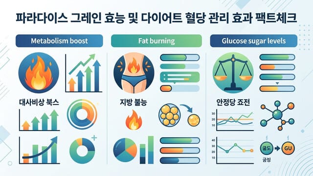 파라다이스 그레인 효능 및 다이어트 혈당 관리 효과 팩트체크