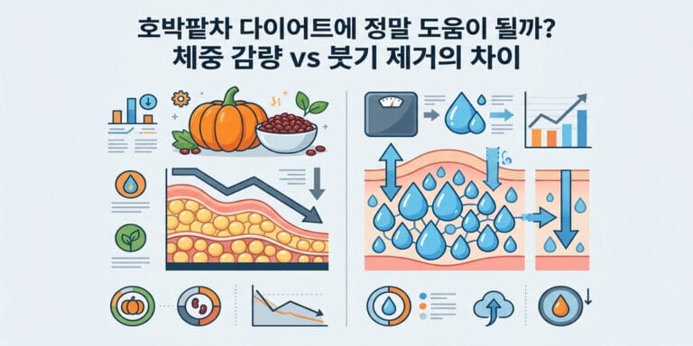 호박팥차 다이어트에 정말 도움이 될까? 체중 감량 vs 붓기 제거의 차이
