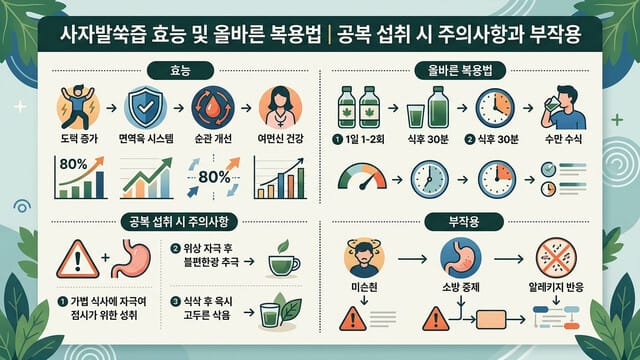 사자발쑥즙 효능 및 올바른 복용법 | 공복 섭취 시 주의사항과 부작용