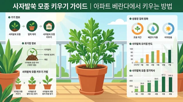 사자발쑥 모종 키우기 가이드 | 아파트 베란다에서 키우는 방법