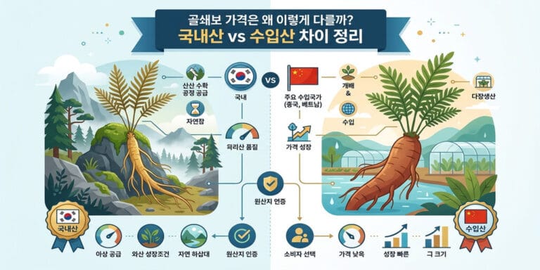 골쇄보 가격은 왜 이렇게 다를까? 국내산 vs 수입산 차이 정리
