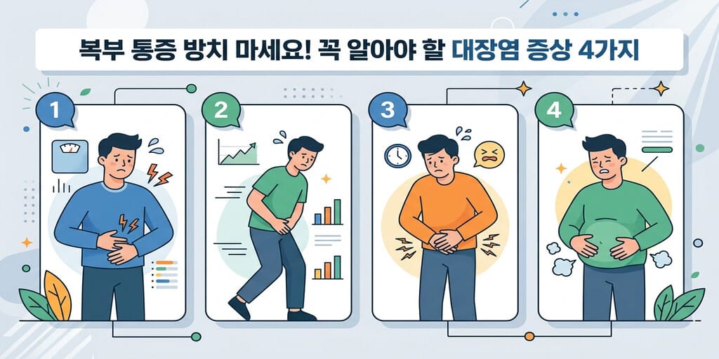 복부 통증 방치 마세요! 꼭 알아야 할 대장염 증상 4가지 - 이미지 1