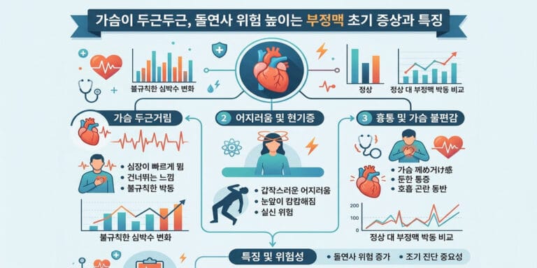 가슴이 두근두근, 돌연사 위험 높이는 부정맥 초기 증상과 특징