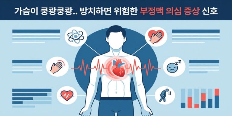 가슴이 쿵쾅쿵쾅.. 방치하면 위험한 부정맥 의심 증상 신호