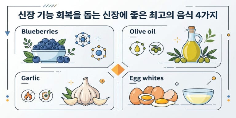 신장 기능 회복을 돕는 신장에 좋은 최고의 음식 4가지