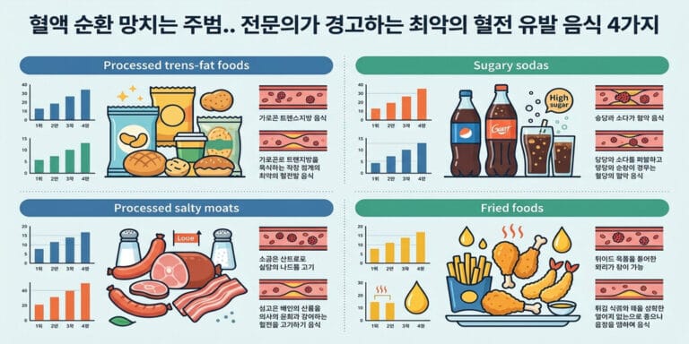 혈액 순환 망치는 주범.. 전문의가 경고하는 최악의 혈전 유발 음식 4가지