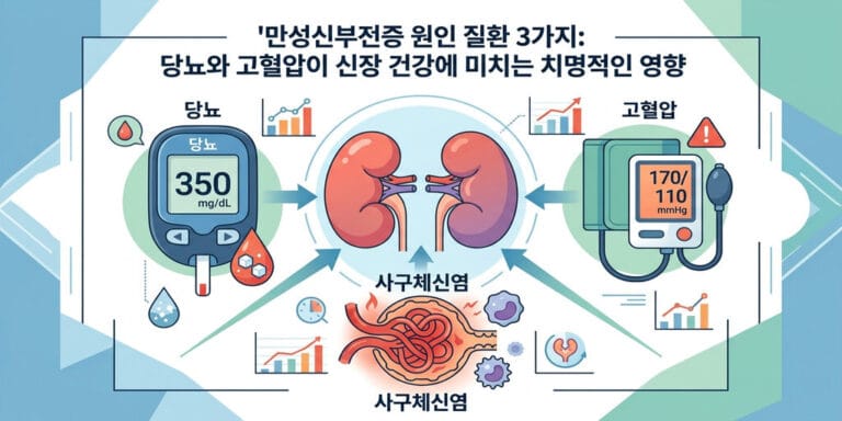만성신부전증 원인 질환 3가지: 당뇨와 고혈압이 신장 건강에 미치는 치명적인 영향