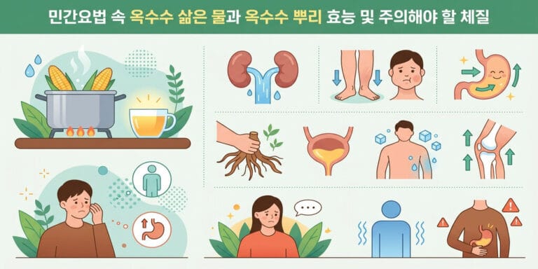 민간요법 속 옥수수 삶은 물과 옥수수 뿌리 효능 및 주의해야 할 체질