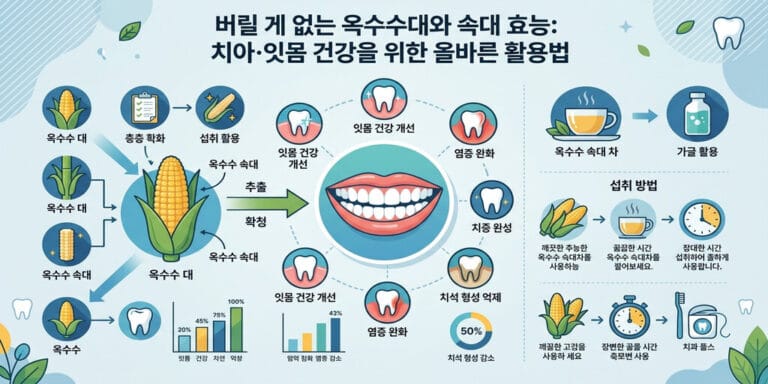 버릴 게 없는 옥수수대와 속대 효능: 치아·잇몸 건강을 위한 올바른 활용법