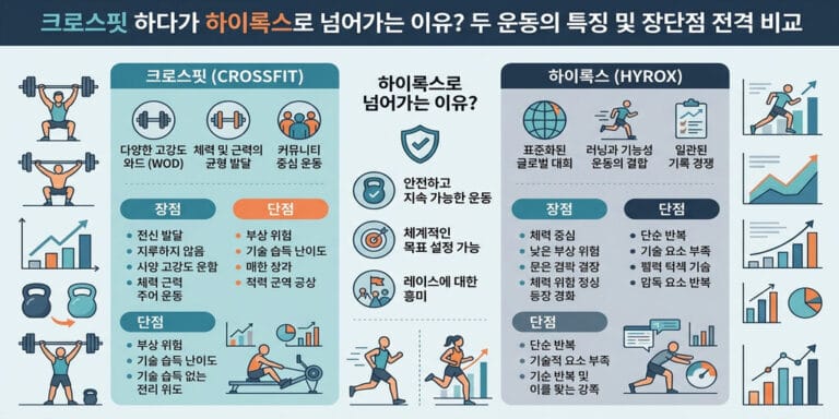크로스핏 하다가 하이록스로 넘어가는 이유? 두 운동의 특징 및 장단점 전격 비교
