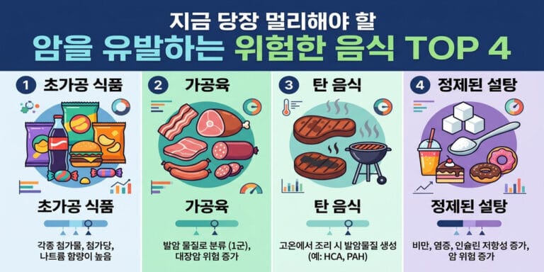 지금 당장 멀리해야 할 암을 유발하는 위험한 음식 TOP 4