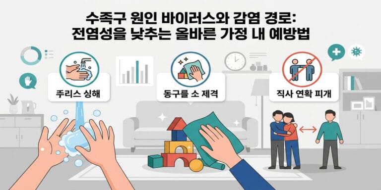 수족구 원인 바이러스와 감염 경로: 전염성을 낮추는 올바른 가정 내 예방법