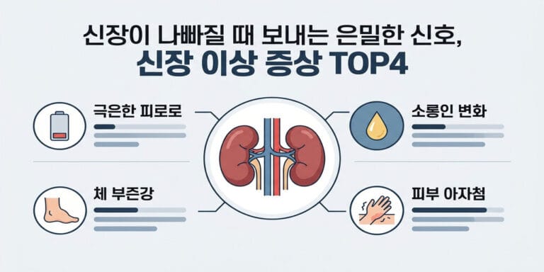 신장이 나빠질 때 보내는 은밀한 신호, 신장 이상 증상 TOP4