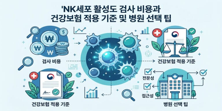 NK세포 활성도 검사 비용과 건강보험 적용 기준 및 병원 선택 팁