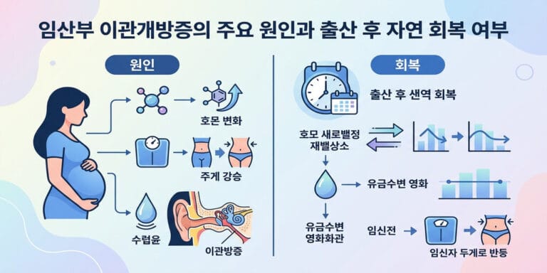임산부 이관개방증의 주요 원인과 출산 후 자연 회복 여부