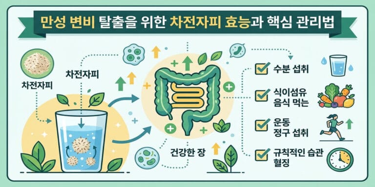 만성 변비 탈출을 위한 차전자피 효능과 핵심 관리법