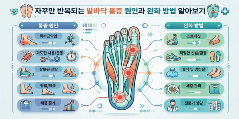 자꾸만 반복되는 발바닥 통증 원인과 완화 방법 알아보기