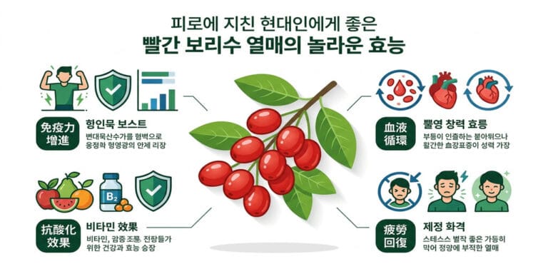 피로에 지친 현대인에게 좋은 빨간 보리수 열매의 놀라운 효능
