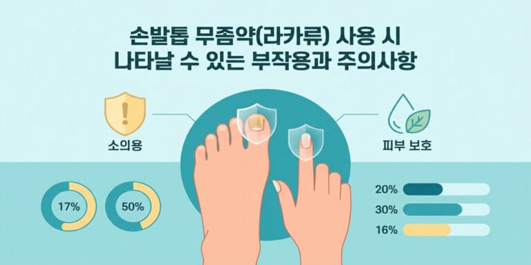 손발톱 무좀약(라카류) 사용 시 나타날 수 있는 부작용과 주의사항