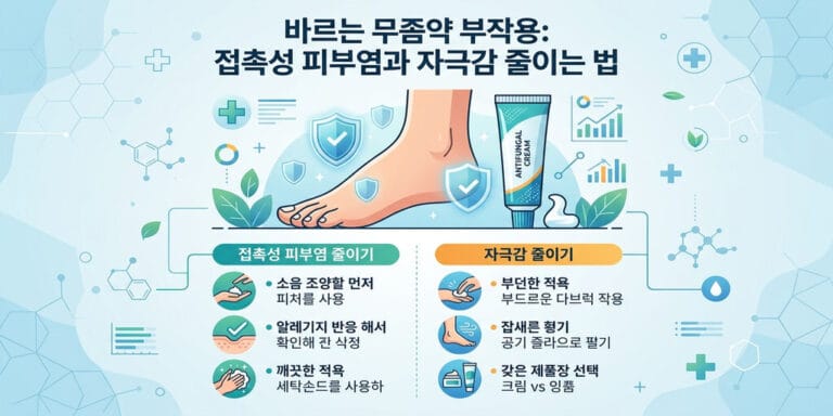 바르는 무좀약 부작용: 접촉성 피부염과 자극감 줄이는 법