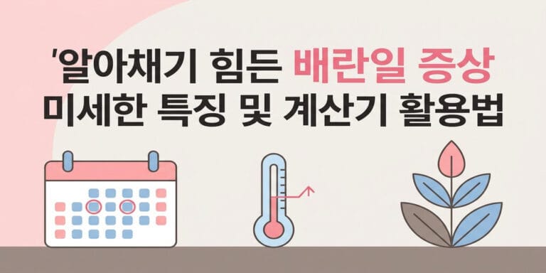알아채기 힘든 배란일 증상 미세한 특징 및 계산기 활용법