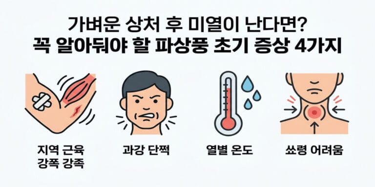 가벼운 상처 후 미열이 난다면? 꼭 알아둬야 할 파상풍 초기 증상 4가지