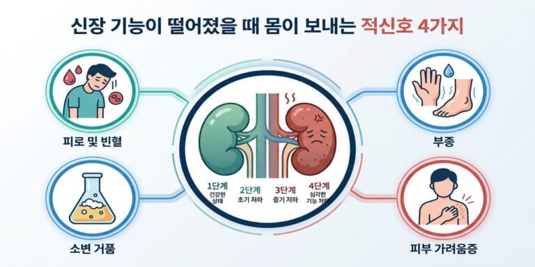 신장 기능이 떨어졌을 때 몸이 보내는 적신호 4가지