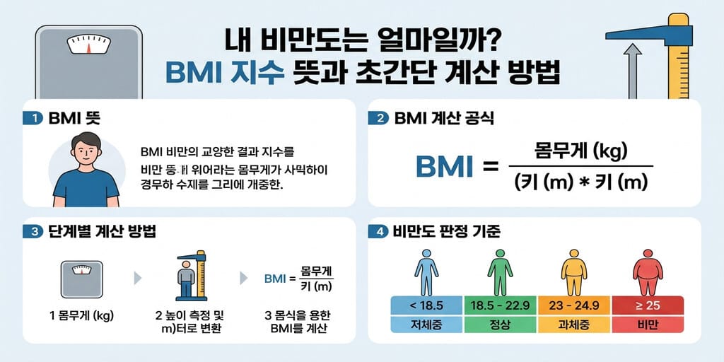 내 비만도는 얼마일까? BMI 지수 뜻과 초간단 계산 방법 - 이미지 1