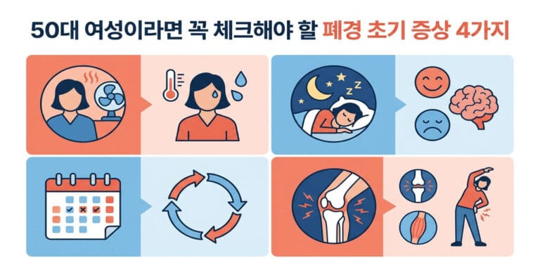 50대 여성이라면 꼭 체크해야 할 폐경 초기 증상 4가지