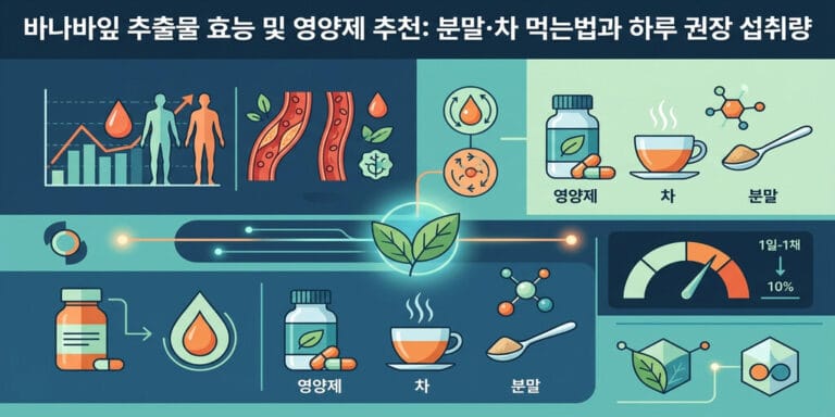 바나바잎 추출물 효능 및 영양제 추천: 분말·차 먹는법과 하루 권장 섭취량