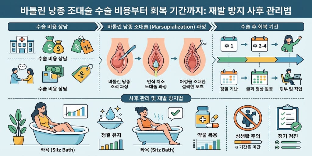 바톨린 낭종 조대술 수술 비용부터 회복 기간까지: 재발 방지 사후 관리법 - 이미지 1