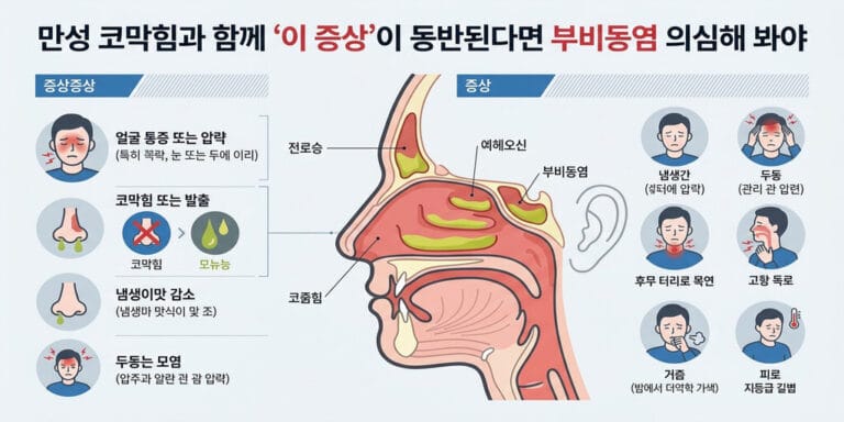 만성 코막힘과 함께 ‘이 증상’이 동반된다면 부비동염 의심해 봐야