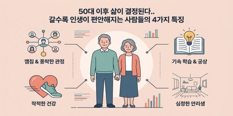 50대 이후 삶이 결정된다.. 갈수록 인생이 편안해지는 사람들의 4가지 특징