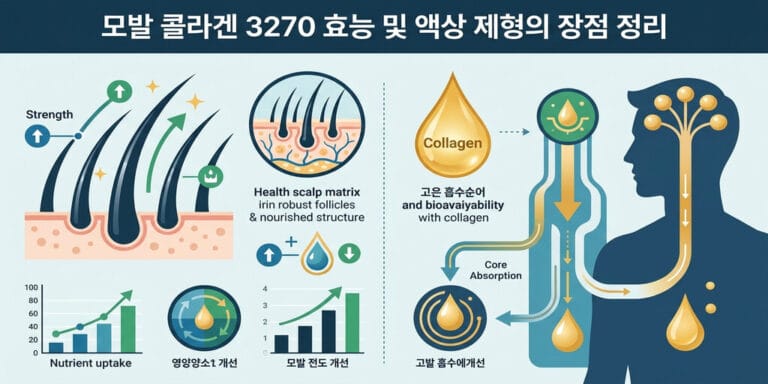 모발 콜라겐 3270 효능 및 액상 제형의 장점 정리