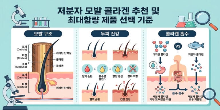 저분자 모발 콜라겐 추천 및 최대함량 제품 선택 기준
