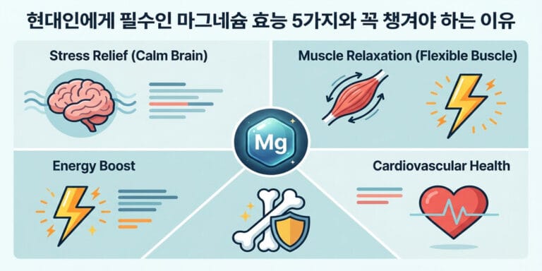 현대인에게 필수인 마그네슘 효능 5가지와 꼭 챙겨야 하는 이유